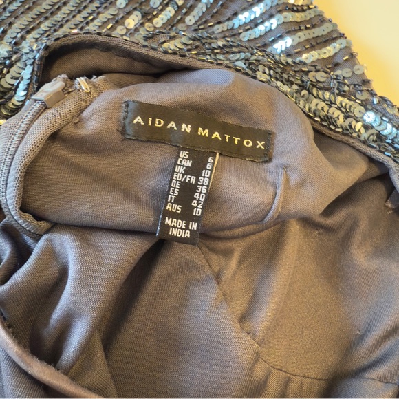 Aida Mattox Sequin Evening Gown, Silk Chiffon Overlay, 6 - Picture 10 of 10